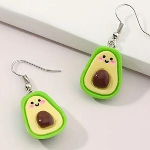 Cute Green Avocado Dangle Earrings